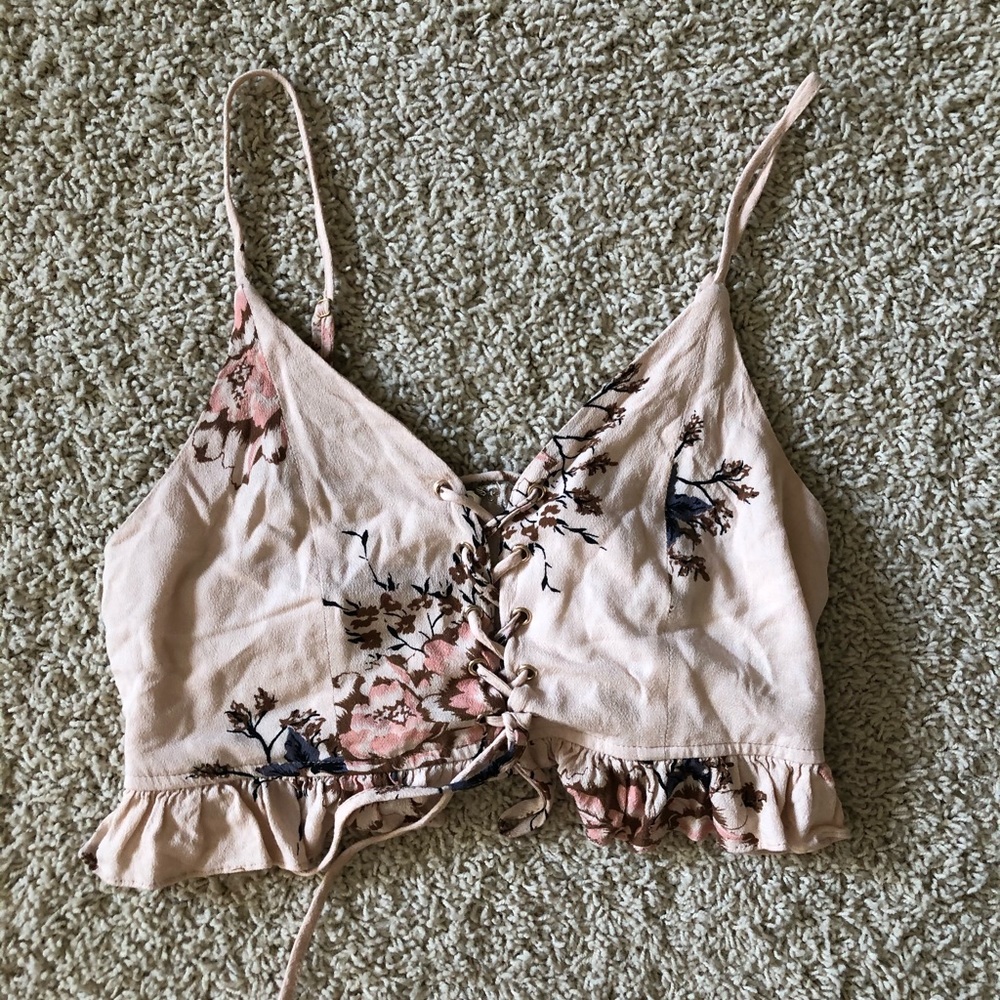 Cotton Candy LA Floral Crop Top